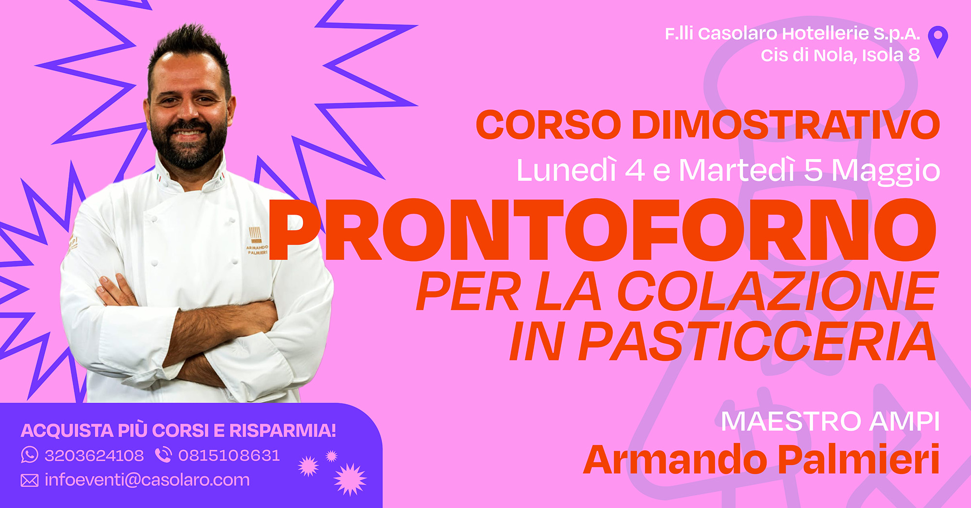 Prodotti prontoforno da colazione in pasticceria