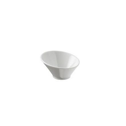 White melamine inclined cup