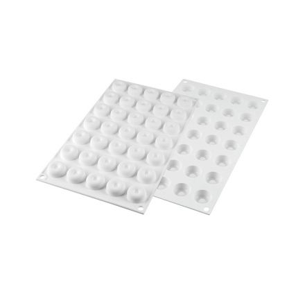 Micro Oval5 mold in white silicone