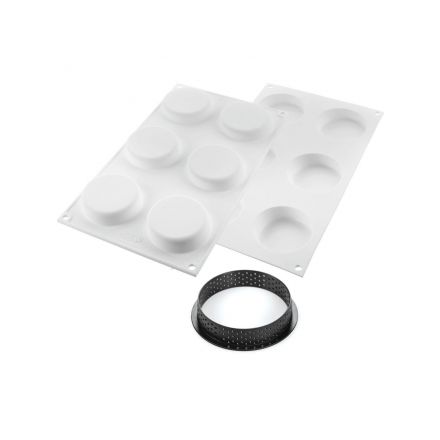 Set 6 Tarte Ring ø70 mm and silicone mould ø67 mm