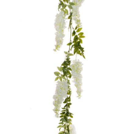 White wisteria wreath