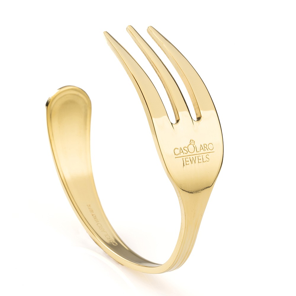 Golden fork bracelet