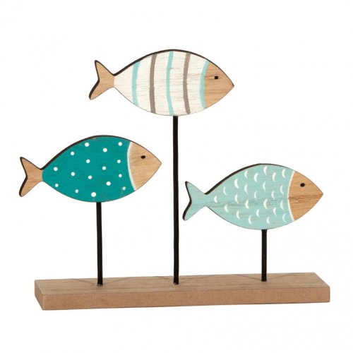 Wooden fish triptych