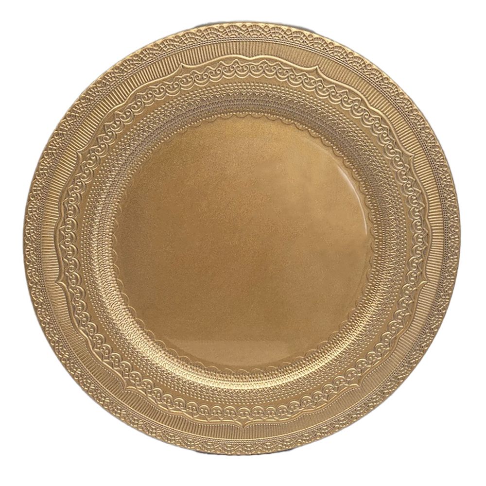 Gold plate with frieze edge