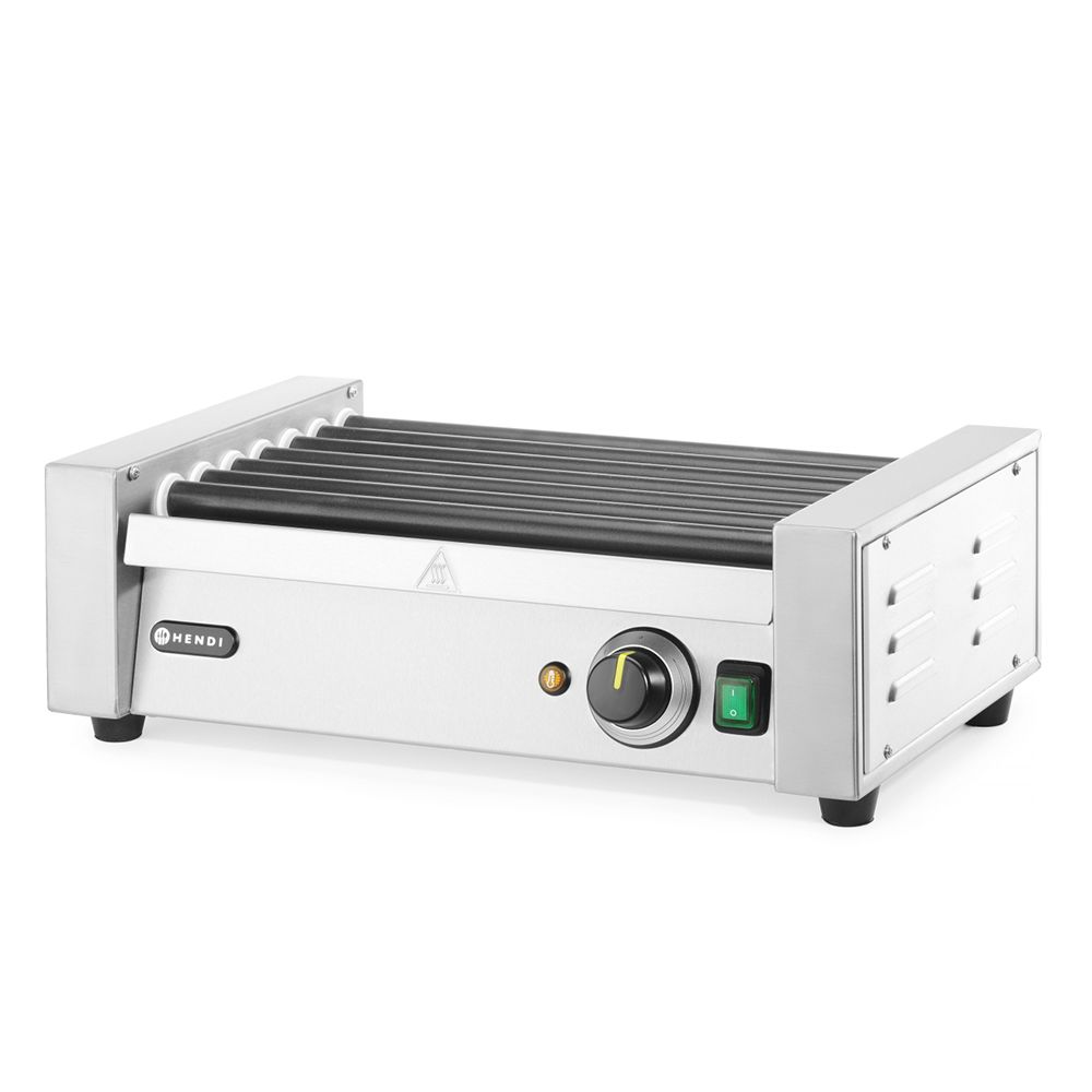 Sausage rolling grills with 7 rollers