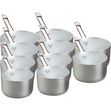 Offer set 10 deep casseroles aluminium