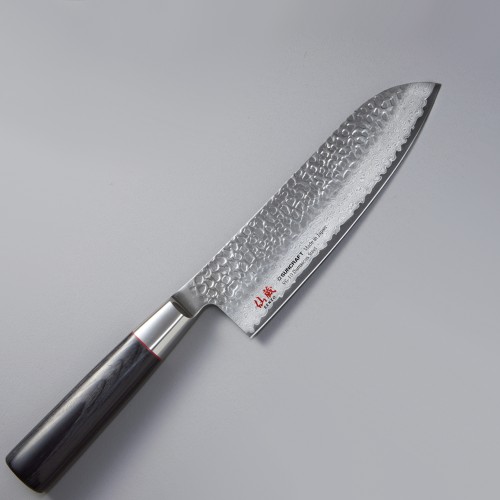 Santoku knife with hammered blade 17 cm