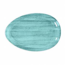 Oval plate cm 26 B-rush blue