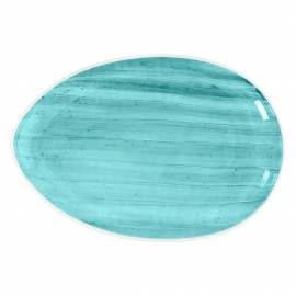 Oval plate cm 31 B-rush blue