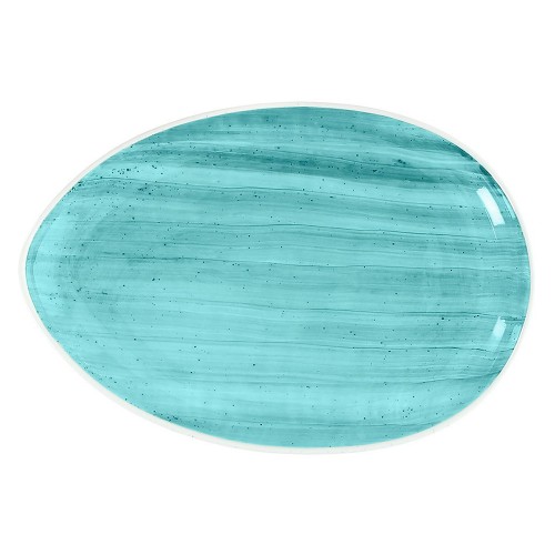 Oval plate cm 31 B-rush blue