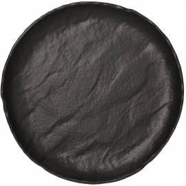 Round flat plate cm. 33 Vulcania black