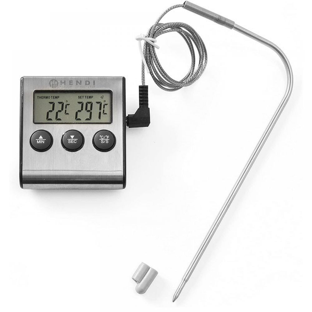Probe thermometer with timer