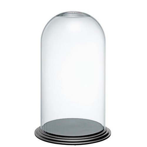Polycarbonate dome with black tray cm25x45h