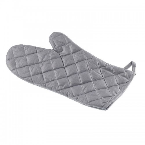 Oven glove in gray polyester