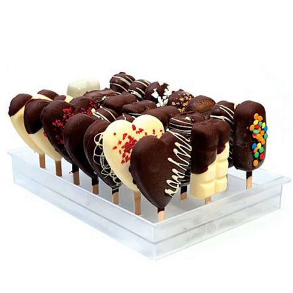 Display stand for ice cream with stick