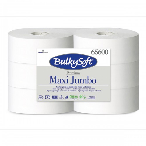 Set of 6 Maxi Jumbo toilet paper rolls