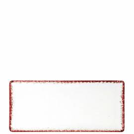 Rectangular plate CM.29x13 Spotrimmed red