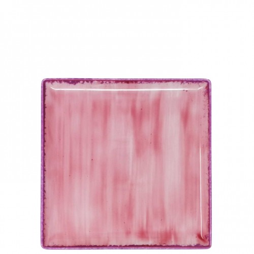 Square plate cm.17x17 Pink Dream