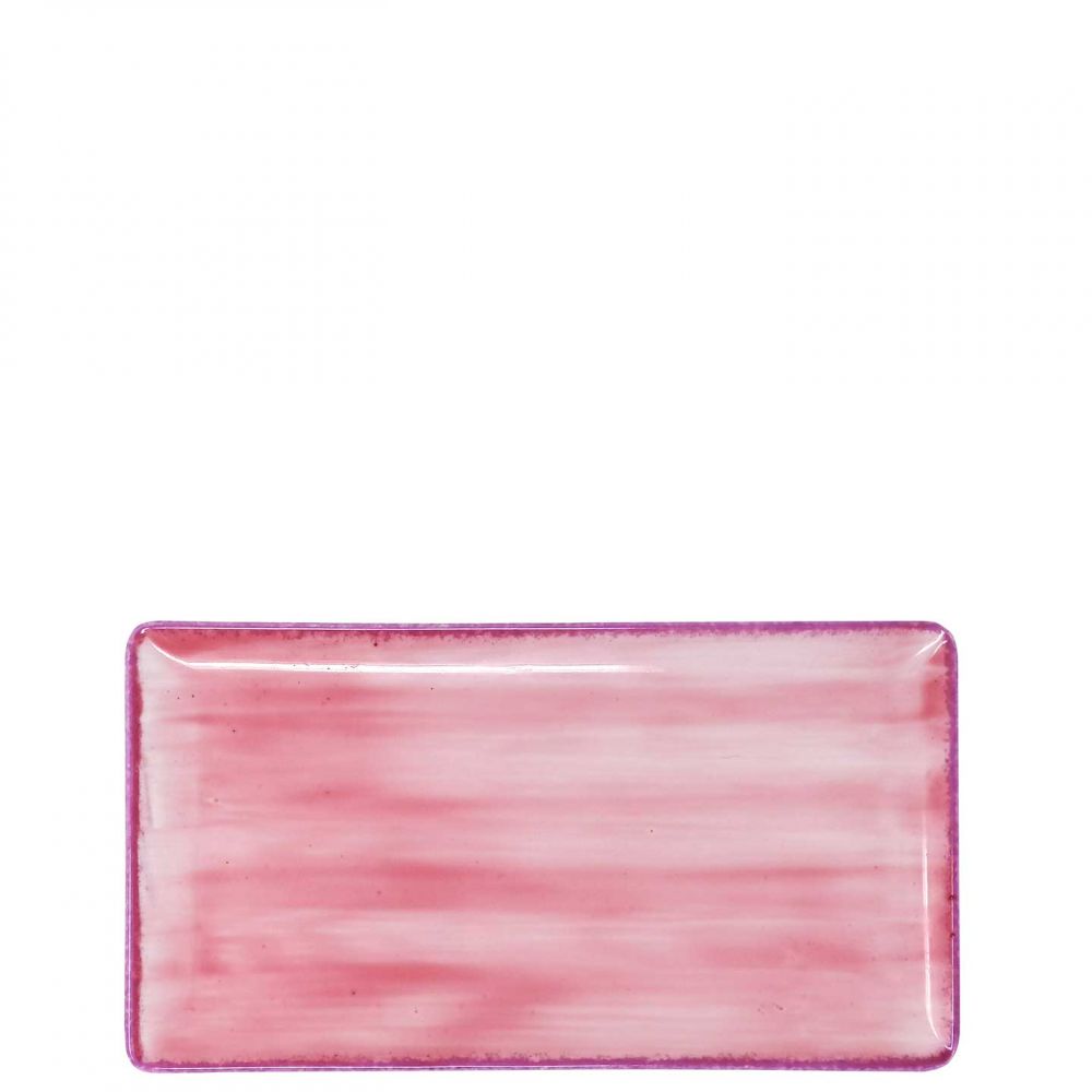 red rectangular plate pink dream cm24x13