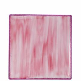 Square plate cm.25x25 Pink Dream