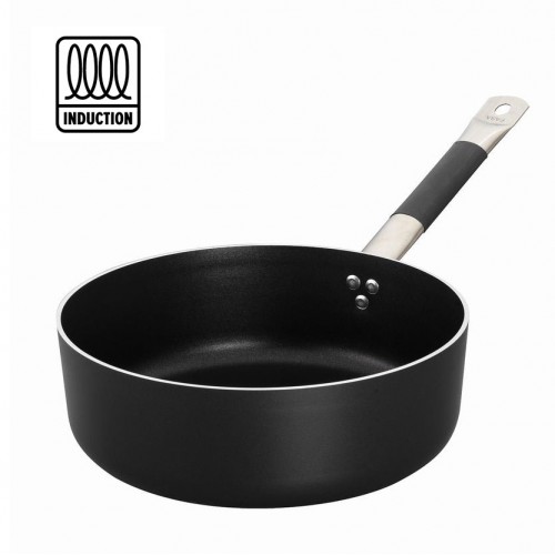  Low casserole 1 handle Al Black non-stick FOR INDUCTION