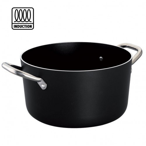 Al Black high casserole in non-stick aluminum FOR INDUCTION 