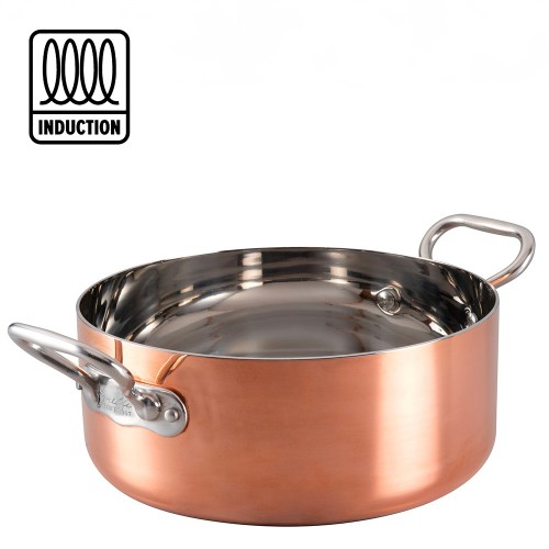 Low casserole for induction Copper 3