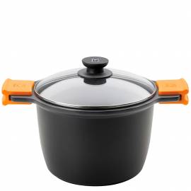 Efficient pot with lid and pot holders