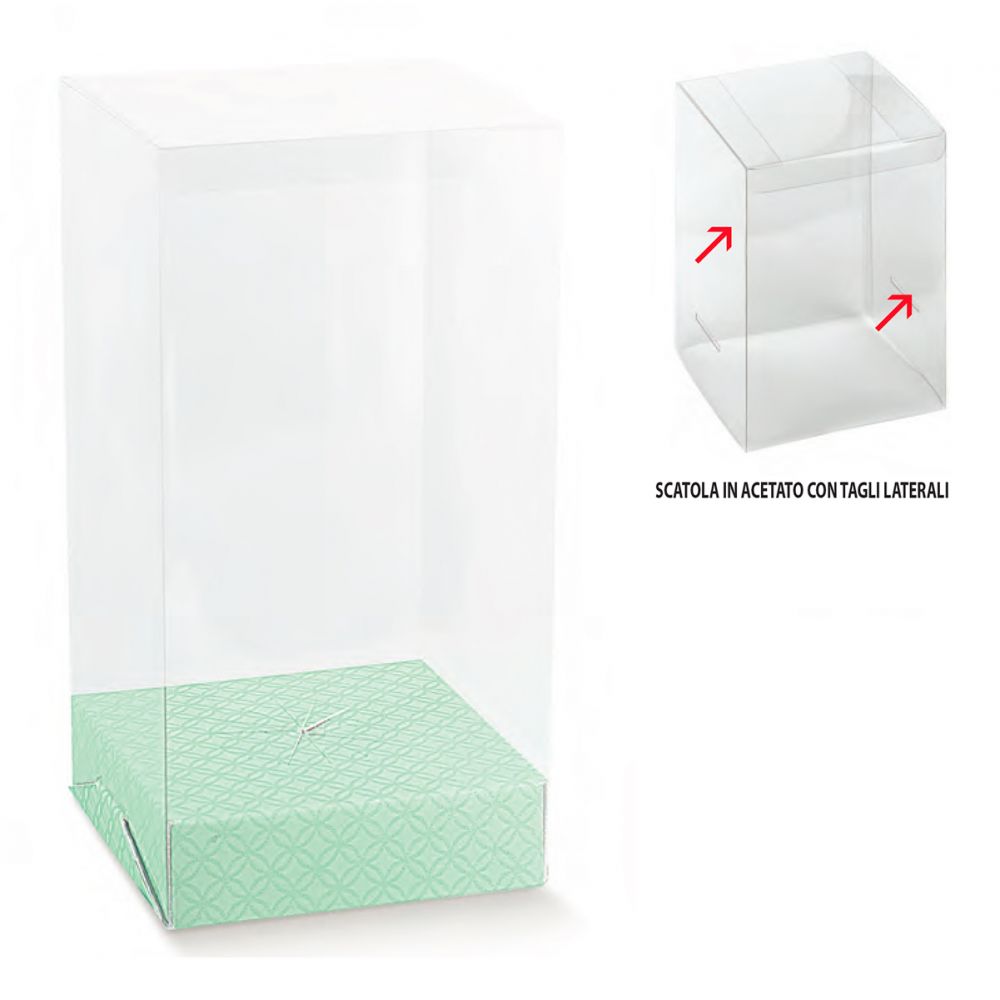 Egg box with light green base cm25