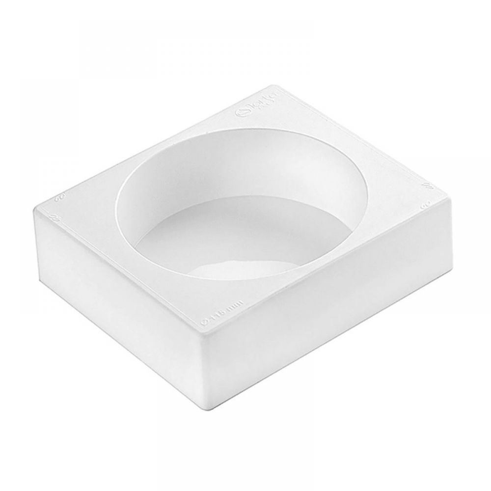 Round mold Ø 115 h40 in white silicone